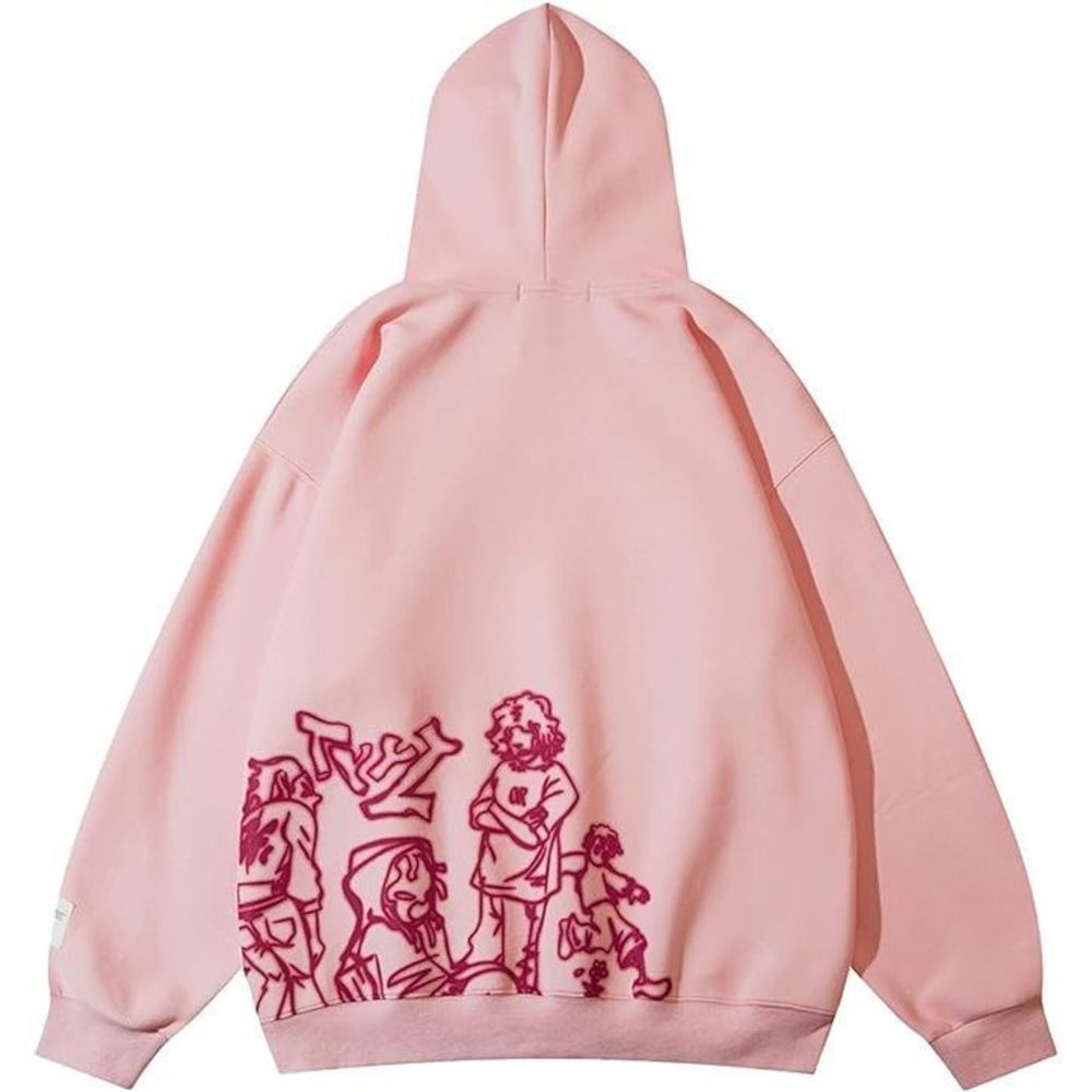 NWOT- Aelfric Eden Graphic Cartoon Character Print Hoodie- Streetwear Unisex - Picture 2 of 7